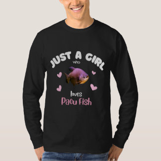 Girl Who Loves Pacu Fish T-Shirt