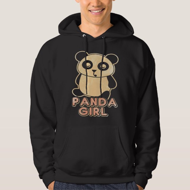 Girl Who Loves Pandas Panda Girl Hoodie (Front)