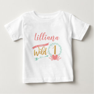 Girl Wild One Boho Tribal First Birthday Shirt