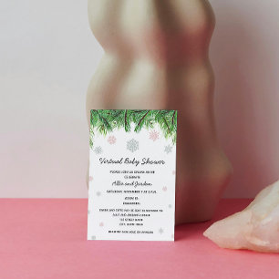 Girl Winter Baby Shower Invitation