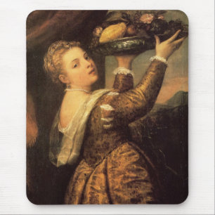 Girl With A Basket Of Fruits ( Lavinia ) Mouse Pad