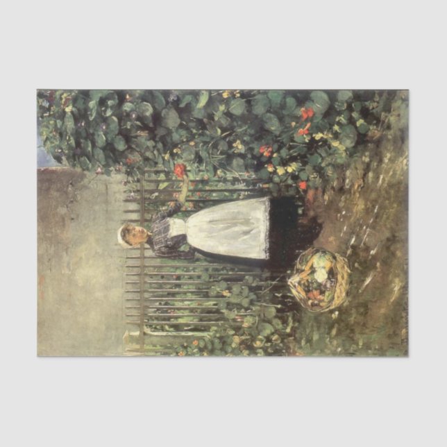 Girl With a Basket of Vegetables in a Garden Tissue Paper (Front)