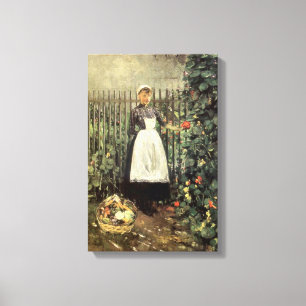 Girl With a Basket of Vegetables (Olga Boznanska) Canvas Print