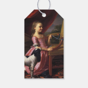 Girl with a Bird and a Dog (John Singleton Copley) Gift Tags