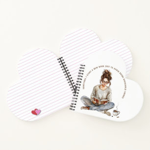 Girl with a book. Vintage. A girl reading Notebook