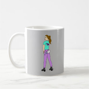 girl with a bunny tail coffee mug