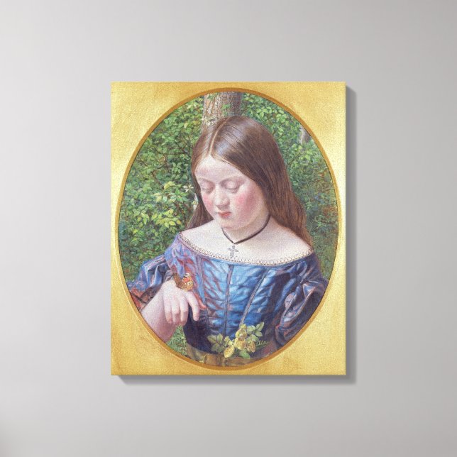 Girl with a Butterfly Canvas Print (Front)