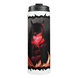 Girl with a Devilish Smile Thermal Tumbler