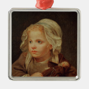 Girl with a Doll Metal Tree Decoration