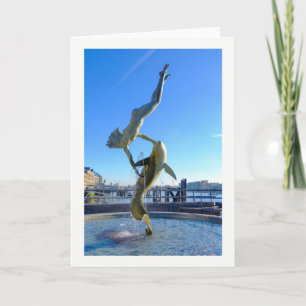 Girl with a Dolphin (1973) London UK Greeting Card
