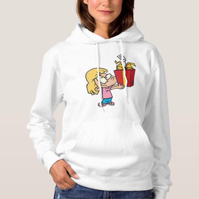 Girl With A Fathers Day Gift Womens Hoodie (Front)