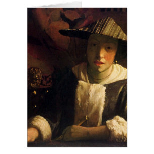 Girl with a flute by Johannes Vermeer