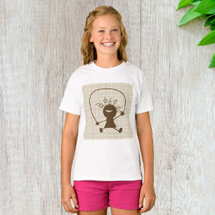 Girl With A Jump Rope Girls T-Shirt