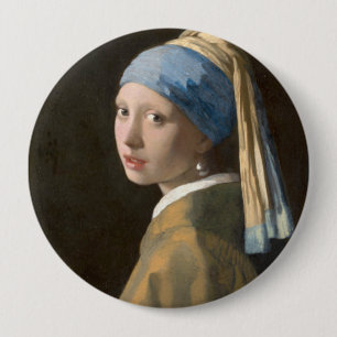 Girl with a Pearl Earring 10 Cm Round Badge