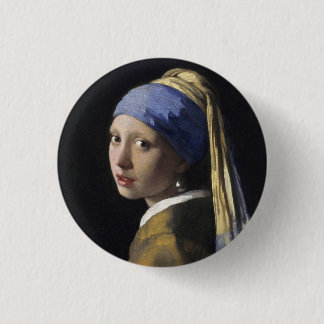 Girl with a Pearl Earring 3 Cm Round Badge