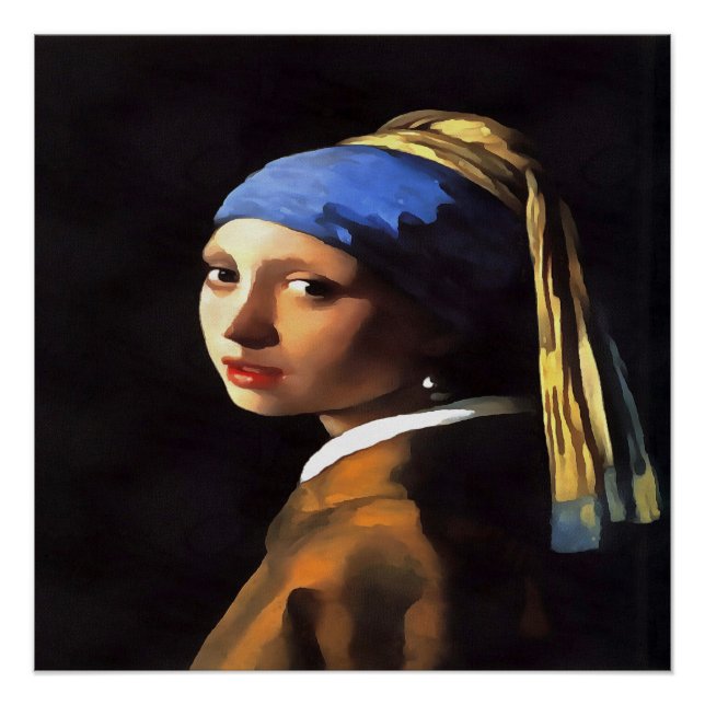 Girl with a Pearl Earring After Johannes Vermeer Poster (Front)
