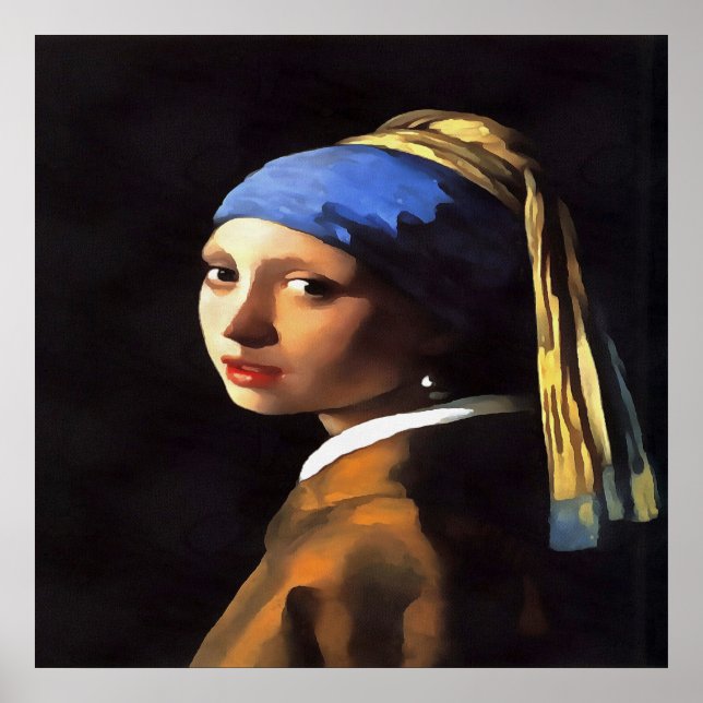Girl with a Pearl Earring After Johannes Vermeer Poster (Front)