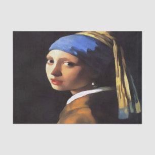 Girl with a Pearl Earring After Johannes Vermeer Tissue Paper