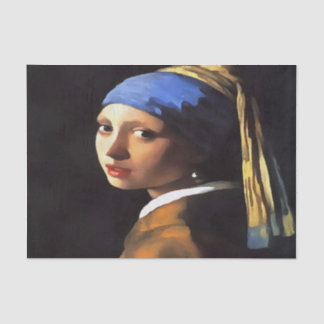 Girl with a Pearl Earring After Johannes Vermeer Tissue Paper