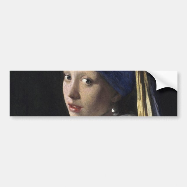 Girl with a Pearl Earring by Johannes Vermeer Bumper Sticker (Front)