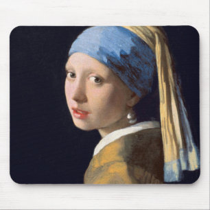 Girl With A Pearl Earring By Johannes Vermeer Mouse Pad
