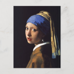 Girl with a pearl earring. By Johannes Vermeer Postcard