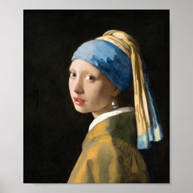 Girl with a Pearl Earring by Johannes Vermeer Poster (Front)