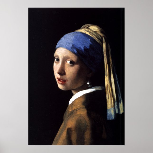 Girl with a Pearl Earring by Johannes Vermeer Poster (Front)