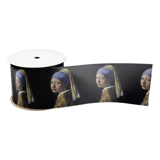 Girl with a Pearl Earring by Johannes Vermeer Satin Ribbon (Spool)
