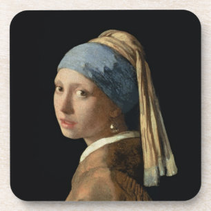 Girl with a Pearl Earring, c.1665-6 (oil on canvas Coaster