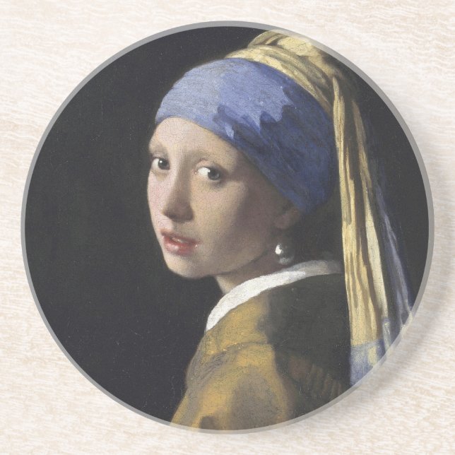 Girl with a Pearl Earring Coaster (Front)