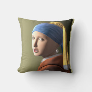 Girl with a pearl earring  cushion
