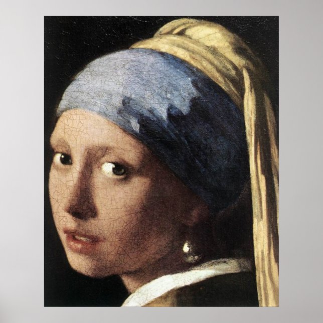 Girl With a Pearl Earring (detail) Poster (Front)