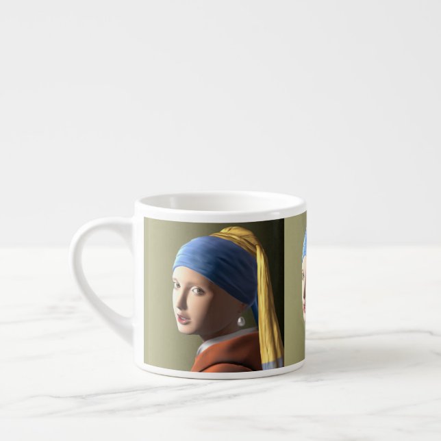 Girl with a pearl earring  espresso cup (Left)