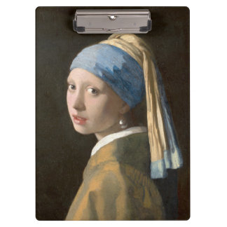Girl with a Pearl Earring-Johannes Vermeer Art Clipboard