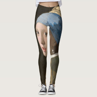 Girl with a Pearl Earring-Johannes Vermeer Art  Leggings
