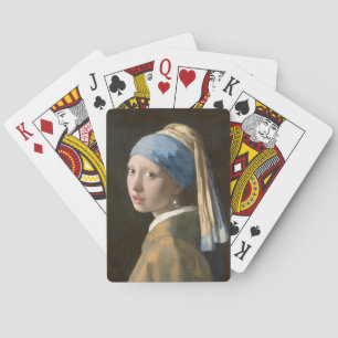 Girl with a Pearl Earring-Johannes Vermeer Art Playing Cards
