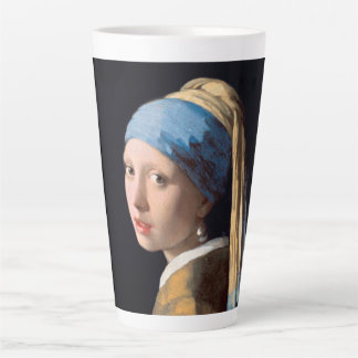Girl with a Pearl Earring-Johannes Vermeer Latte Mug