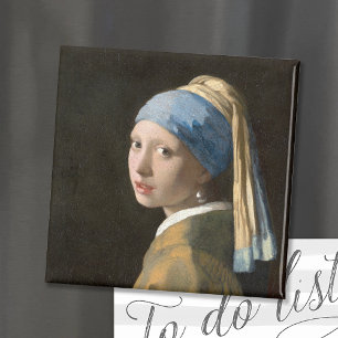 Girl with a Pearl Earring Johannes Vermeer Magnet