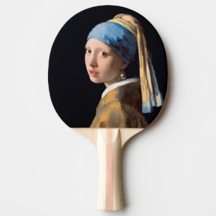 Girl with a Pearl Earring-Johannes Vermeer Ping Pong Paddle