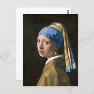 Girl with a Pearl Earring   Johannes Vermeer   Postcard