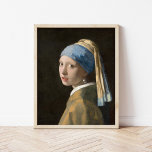 Girl with a Pearl Earring | Johannes Vermeer Poster<br><div class="desc">Girl with a Pearl Earring (c. 1665) | Original artwork by Dutch Baroque Period painter Johannes Vermeer (1632-1675). Vermeer is known for painting scenes of middle class life. Most of his works are set in the same few interior rooms of his own house. He was not a particularly famous or...</div>