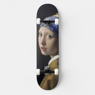 Girl with a Pearl Earring Johannes Vermeer Skateboard