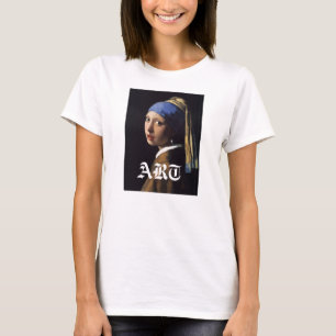Girl with a Pearl Earring Painting T-Shirt
