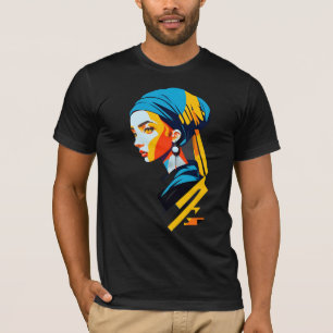 Girl With A Pearl Earring Pop Art #2 T-Shirt