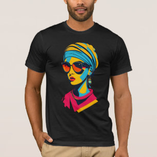 Girl With A Pearl Earring Pop Art T-Shirt
