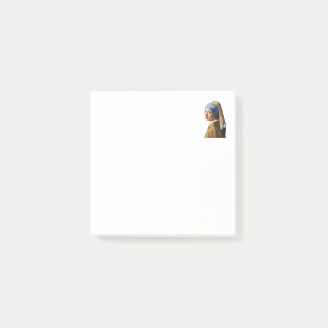 Girl with a Pearl Earring Portrait Painting Post-it Notes (Front)