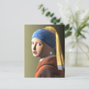 Girl with a pearl earring postcard