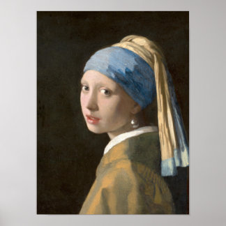 Girl with a pearl earring poster