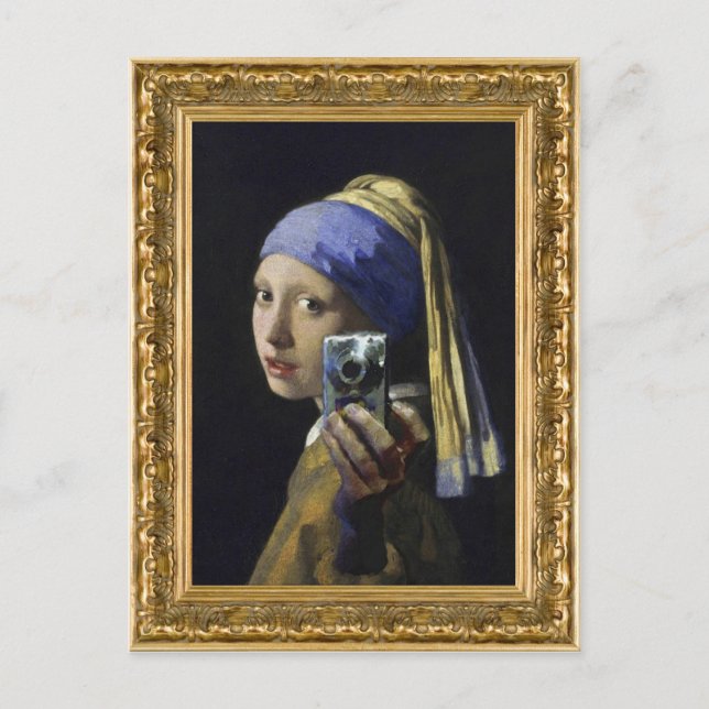 Girl with a Pearl Earring - self shot Postcard (Front)